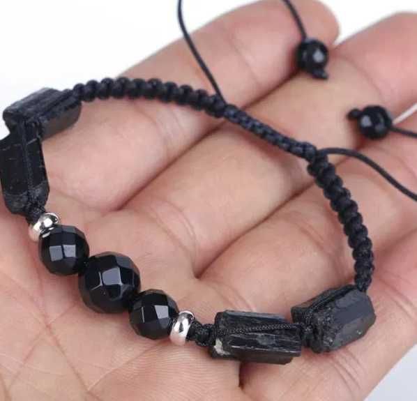 bransoletka czarny turmalin  i onyx