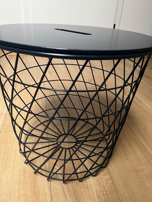 Stolik granatowy/ kosz Ikea Gratis organizer