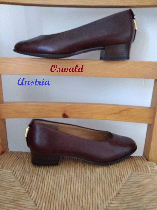 Czółenka luxury skóra naturalna Oswald. Nowe