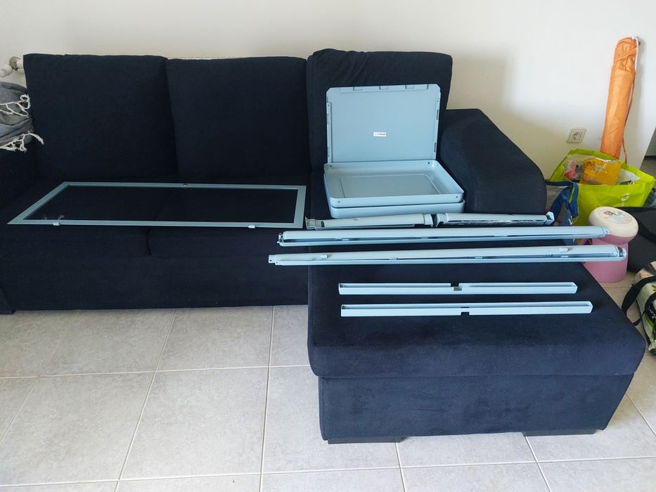 Vitrine ikea azul 150x40x50