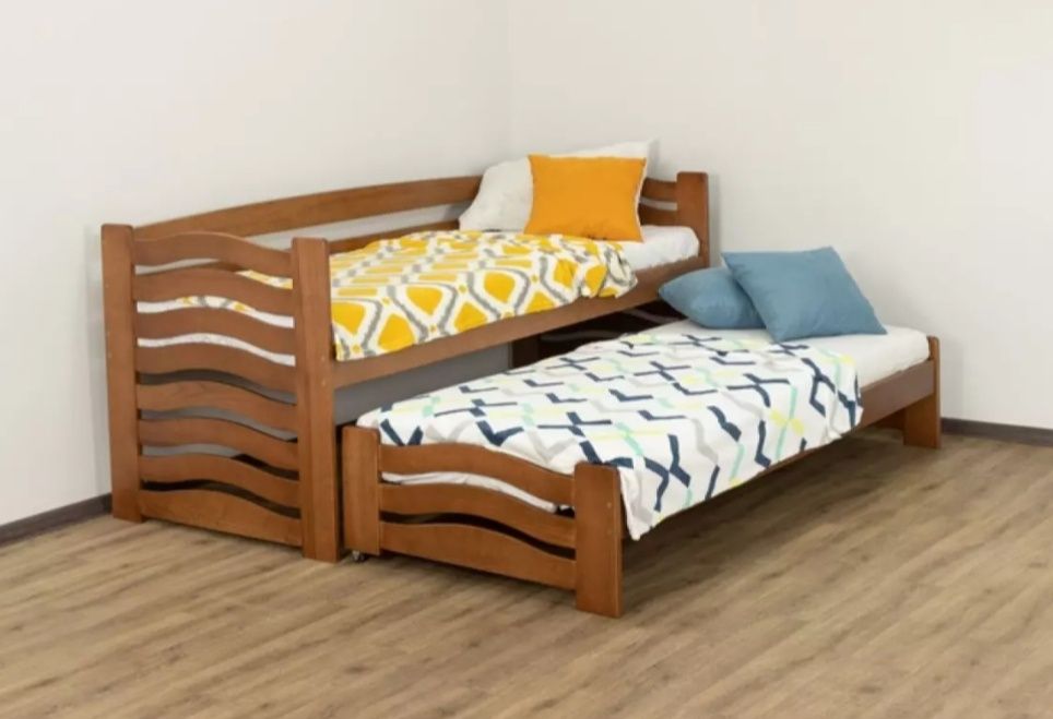 Ліжко розкладне, ліжко односпальне, ліжко букове, дитяче