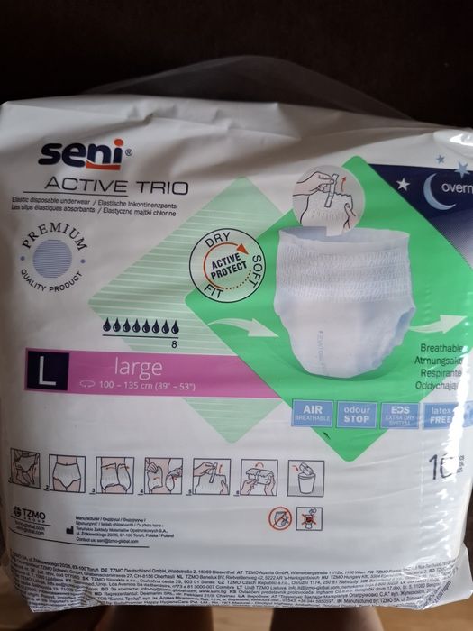 Pieluchomajtki Seni Active Trio 4x10 szt