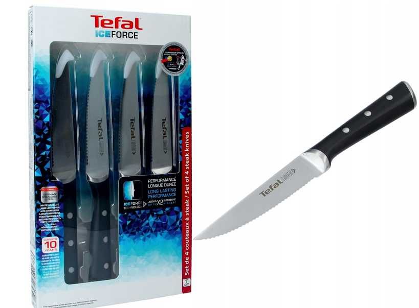 ZESTAW 4 noży do steków TEFAL Ice Force 11cm