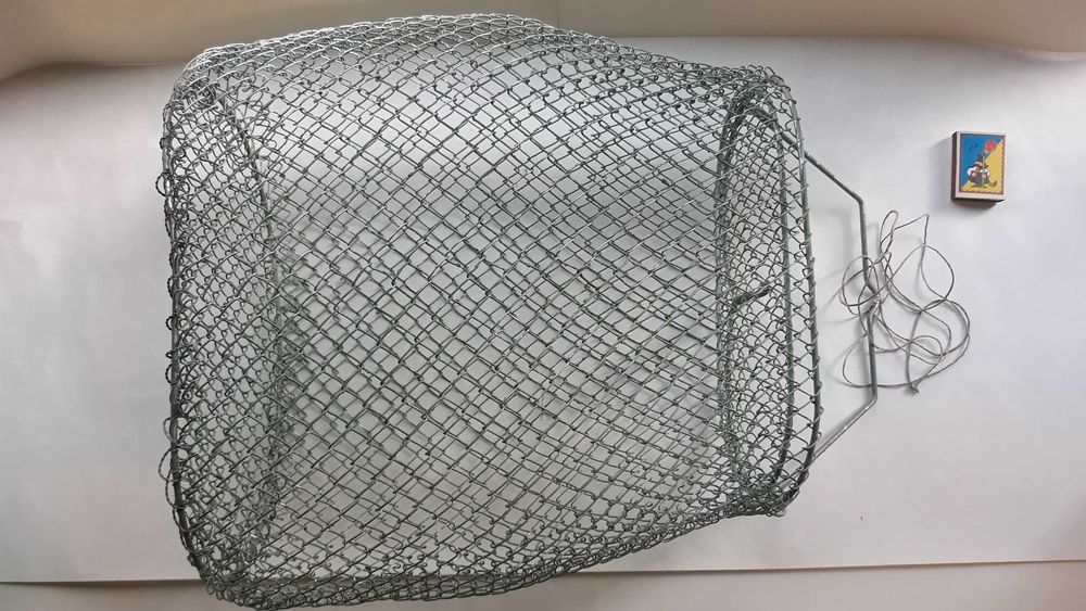 Большой рыболовный садок для рыбы раков железный складной ссср