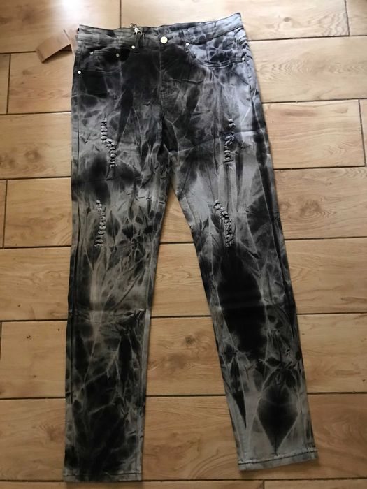 Dżinsy Jeans Retro Hippies, Punk,  Men's Jeans Unique Mens Stretch 34