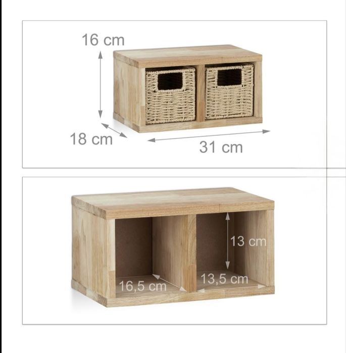 Półka ścienna z drewna orzechowego