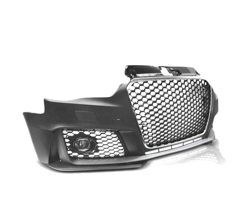 PARA-CHOQUES FRONTAL AUDI A3 8V 12-16 LOOK RS3 CROMADO PRETO
