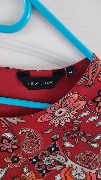 Tunika sukienka etno kwiaty 44 46 XL XXL wiosenna na święta