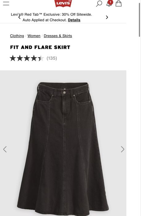 Чорна спідниця Levi’s