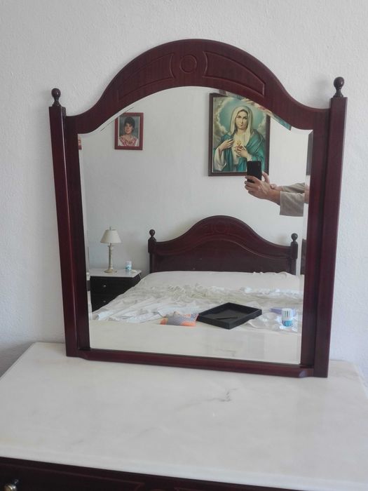 Cama de casal completa (Madeira)