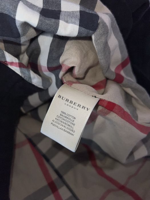 Burberry czarny płaszcz trencz kratka S pasek