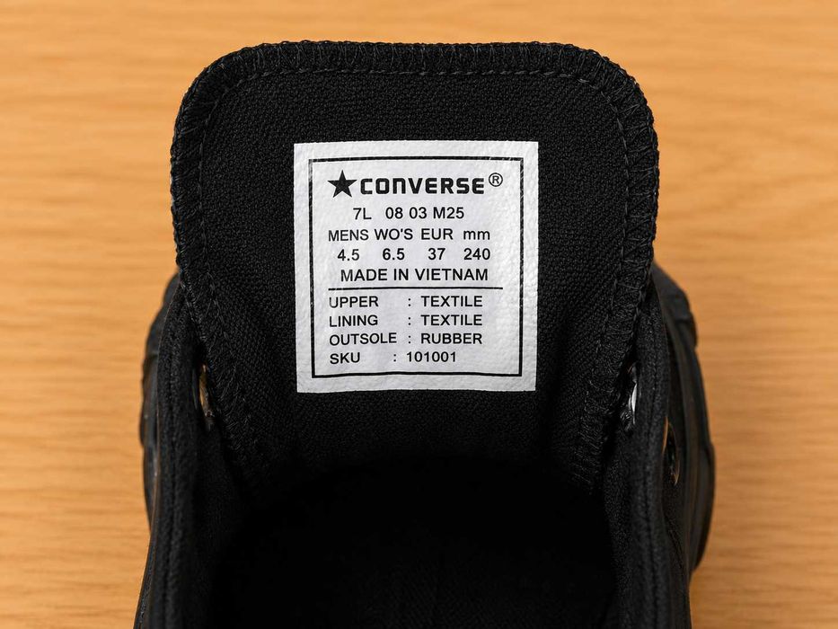 Ténis Converse Chuck Taylor All Star Cano Alto Pretas – 37