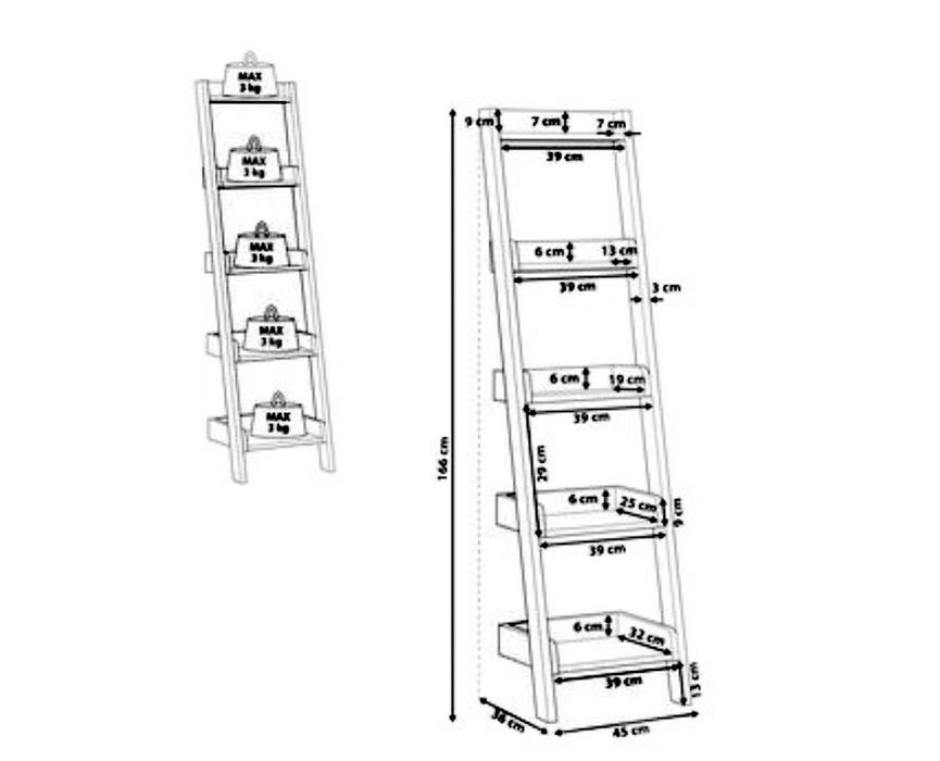 Estante Escada Branca