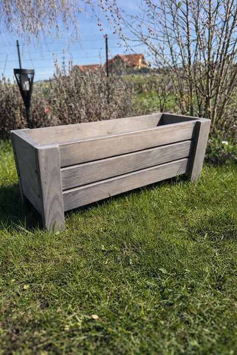 Donica, kwietnik drewniany kolor antracyt