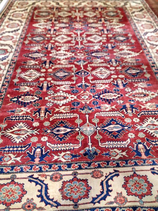 Tapete turco vintage de lã feito à mão