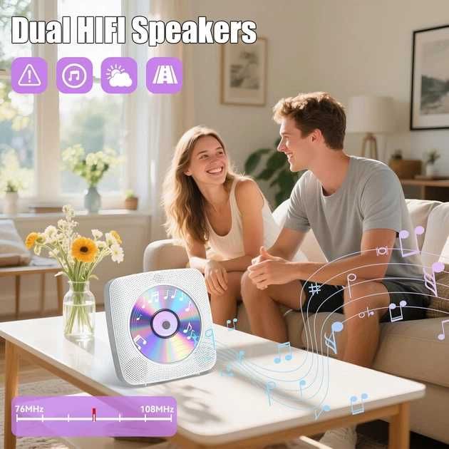 CD-програвач Gueray портативний з Bluetooth