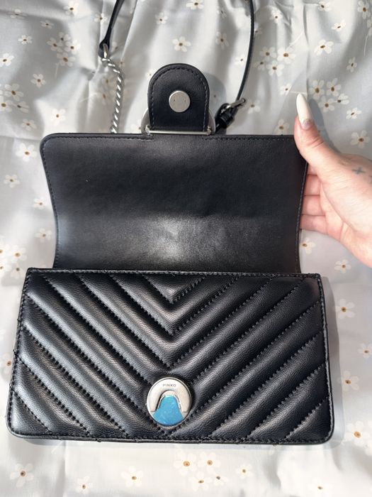 Torebka skórzana pinko crossbody