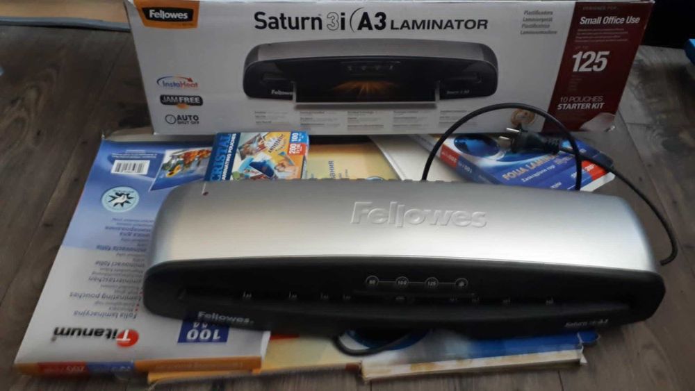 Laminator Fellowes sprawny Saturn 3i A3 plus folie do laminowania