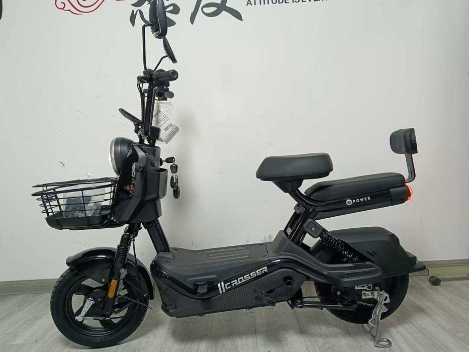 ТОП ПРОДАЖ 2026! Електровелосипед Crosser CR1 (800W 60V 24Ah) - Чорний