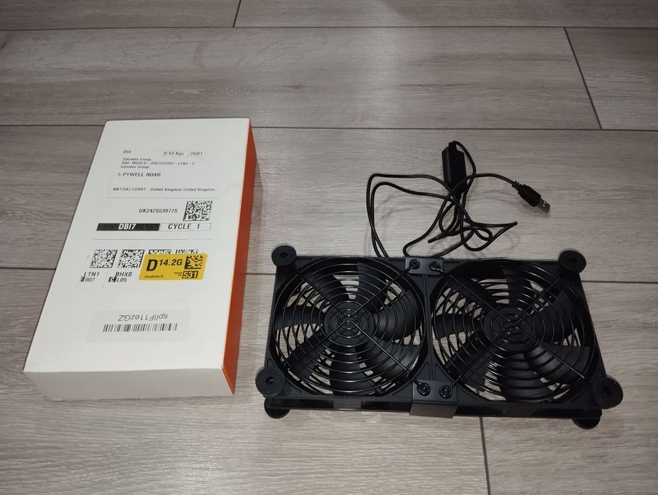 Wiatrak przenośny podwójny