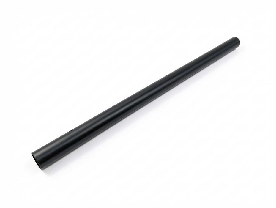 N025 Czarna Rurka Metalowa Przedłużka Profil Okrągły O długości 40 cm Średnica Około 25 mm Do Mebli Stelaża Konstrukcji Element Montażowy Z Otworami