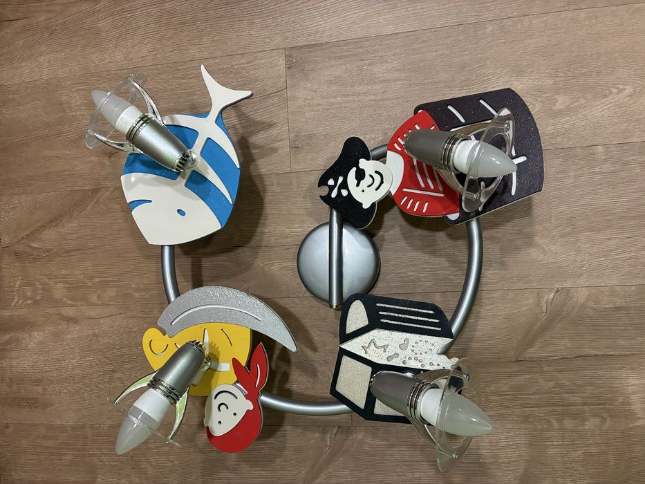 Lampa dziecięca Nowodworski Pirate IV Spirala 4x E14 - używana