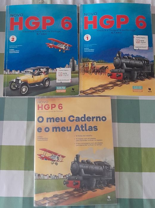 Manuais e caderno actividades de história 6 ano