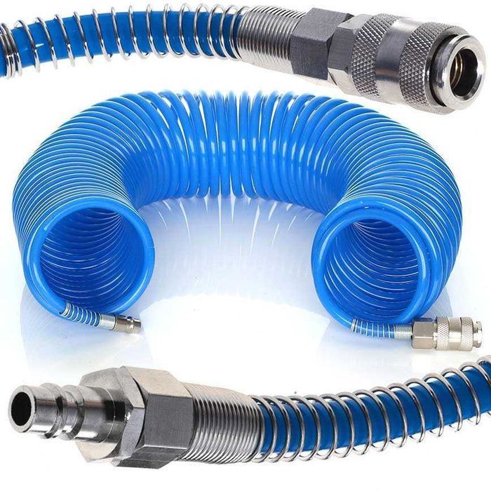 Wąż pneumatyczny 20m spiralny 5x8 mm PE przewód ciśnieniowy 20m