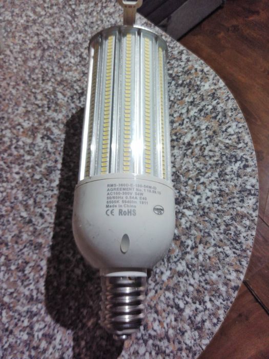Світлодіодна лампа E40 54W промислова робоча