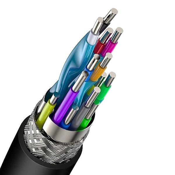 Kabel Baseus Cafule HDMI / HDMI 2.0/4K 60 Hz 3D 18 Gbps 2 m - czarny