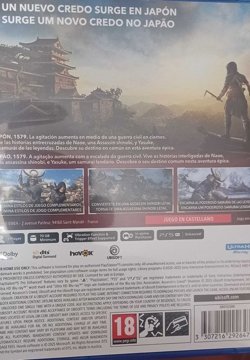 Assassin's creed shadows PS5
