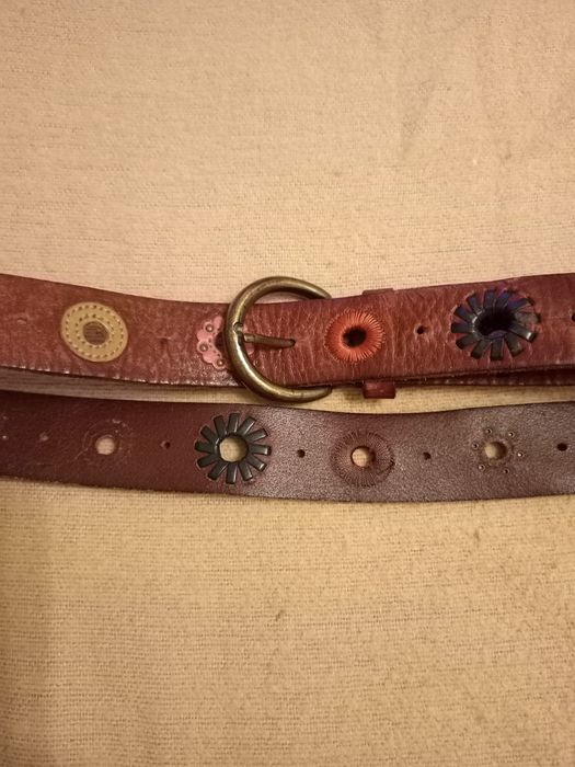 Pasek skórzany firmy FOSSIL szerokość 3,5 cm długość 103 cm WARTO !!!