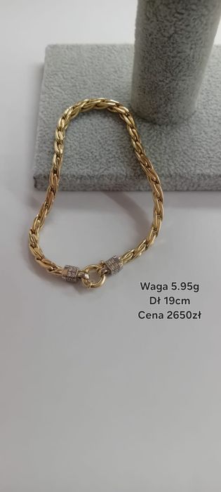Złota Bransoleka 19cm Au 585 Nowa