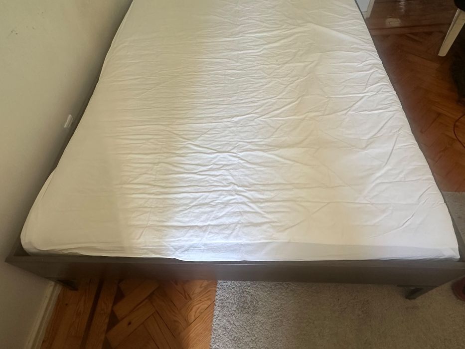 Cama Casal Completa IKEA – Estrutura + 2x Estrado Sultan Lurøy + Colchão Sultan