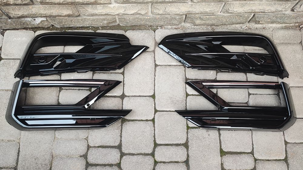 Накладки бампера R-line VW Tiguan 18 19 20 21 решітка в бампер молдінг