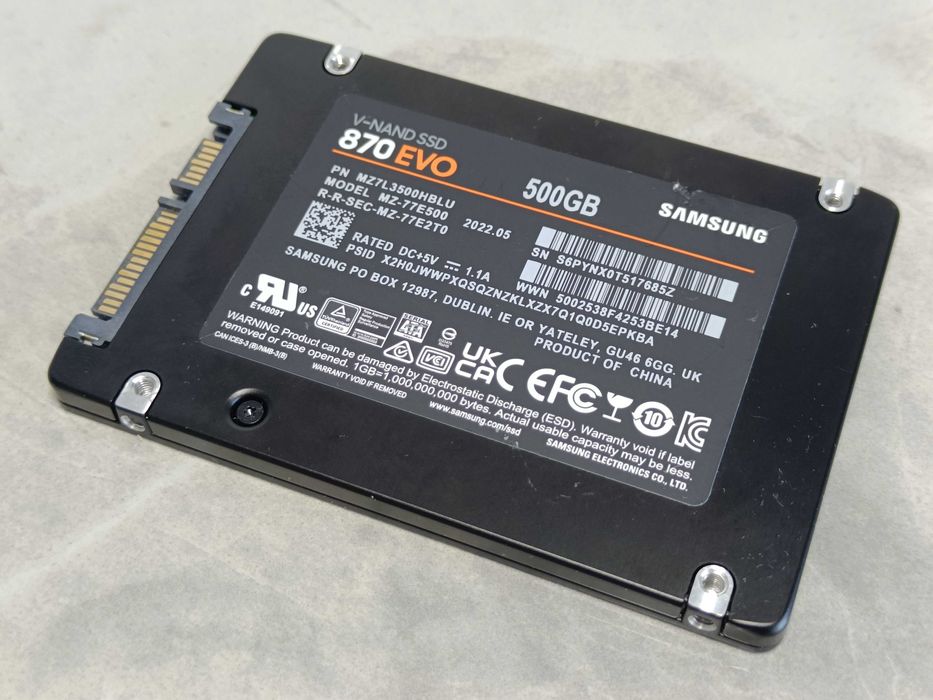 НОВИЙ! SSD диск ССД SAMSUNG 870 EVO 500GB 100% здоровя! 2022 РІК!