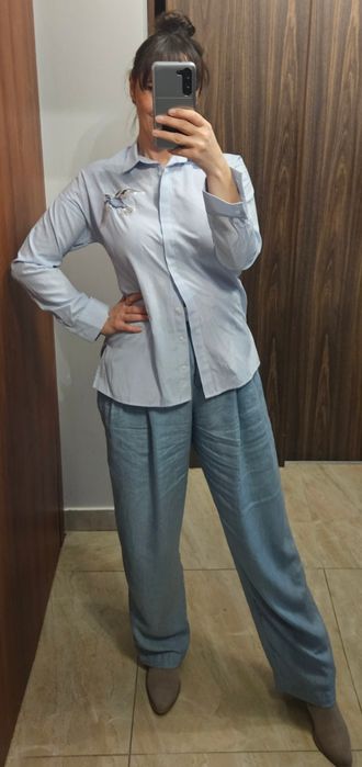 Błękitna niebieska koszula Reva & Ro