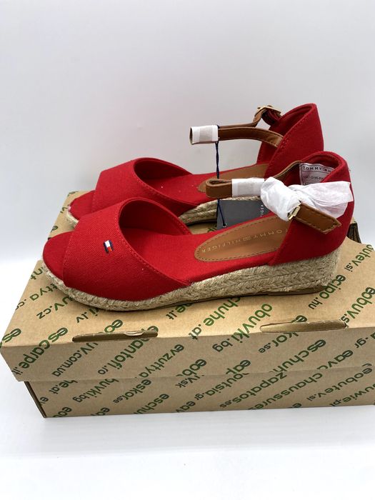 Tommy Hilfiger Espadryle na koturnie Rope Wedge Sandal rozmiar 33