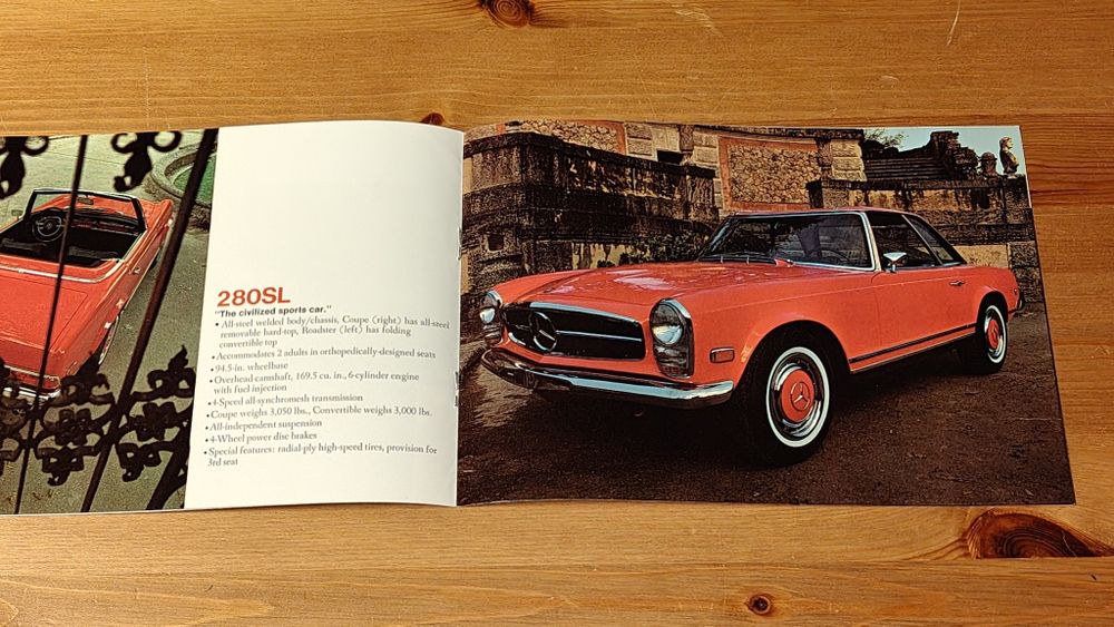 Prospekt katalog folder MERCEDES-BENZ USA 220, 230, 250, 280, 300, 600