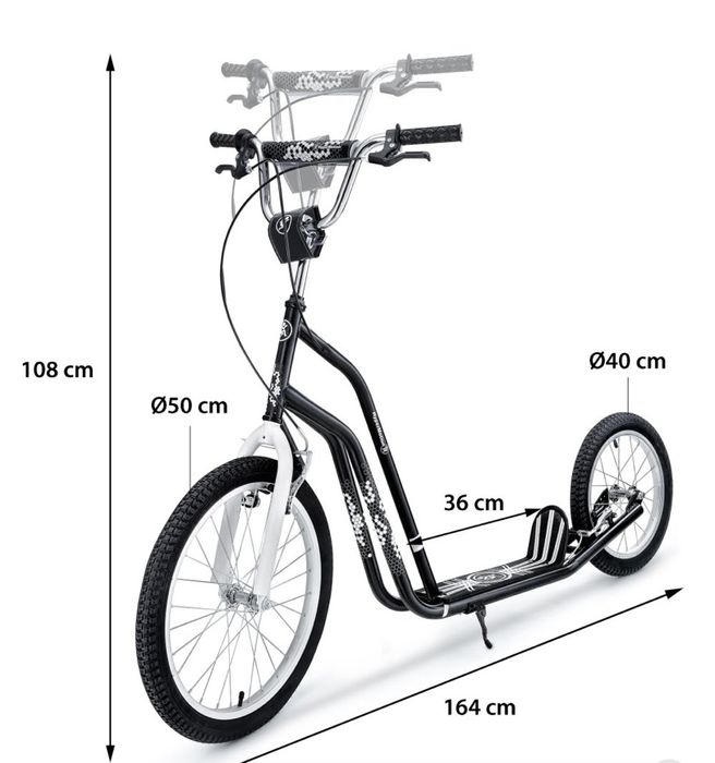 Hulajnoga miejska z pompowanymi kołami