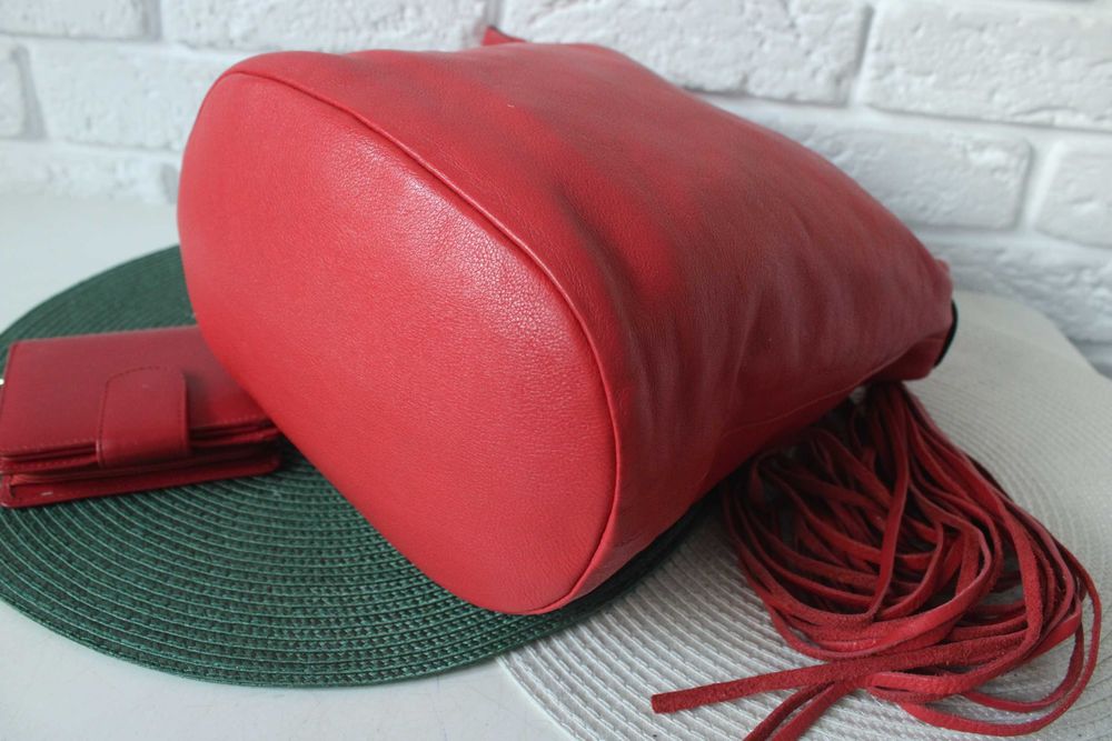 Набір сумка Next і гаманець Yoshi. Обоє з натуральної шкіри.