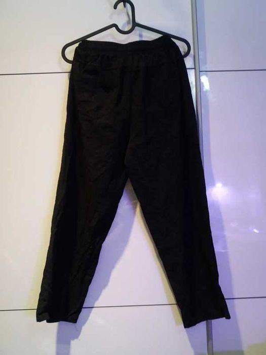 Spodnie czarne bawełniane na lato