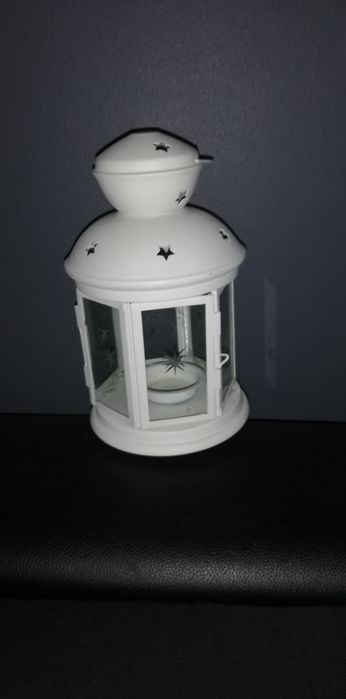 Lampion latarnia biała ikea