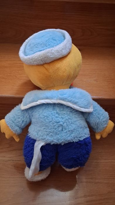 Boneco patinho antigo em peluche 41 cm