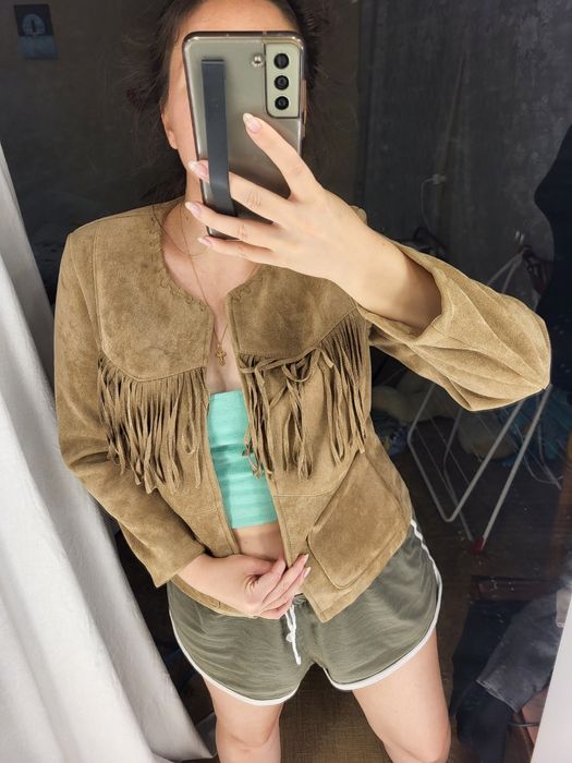 Жакет ковбой бахрома пиджак курточка замш кожзам куртка косуха ветровк