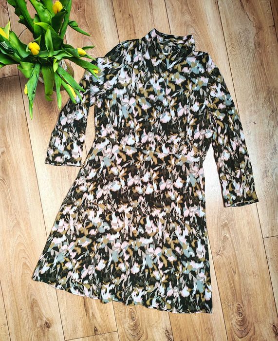 Elegancka zwiewna Sukienka na Wielkanoc komunię r. L jak nowa