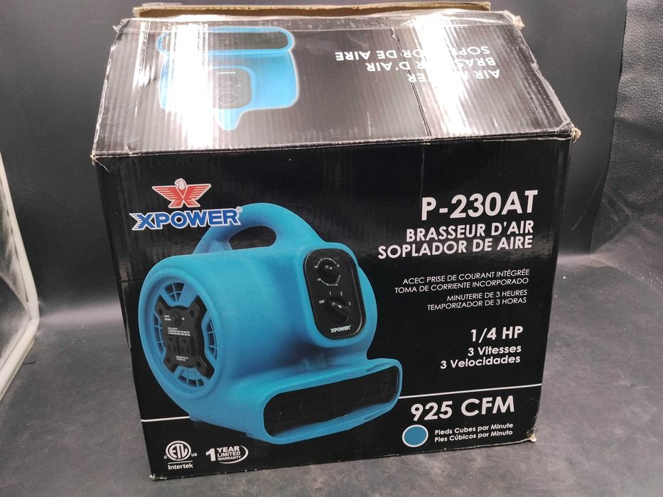 XPOWER P-230AT, 1/4 HP 925 CFM Dmuchawa Podłogowa WTYCZKA USA 110V