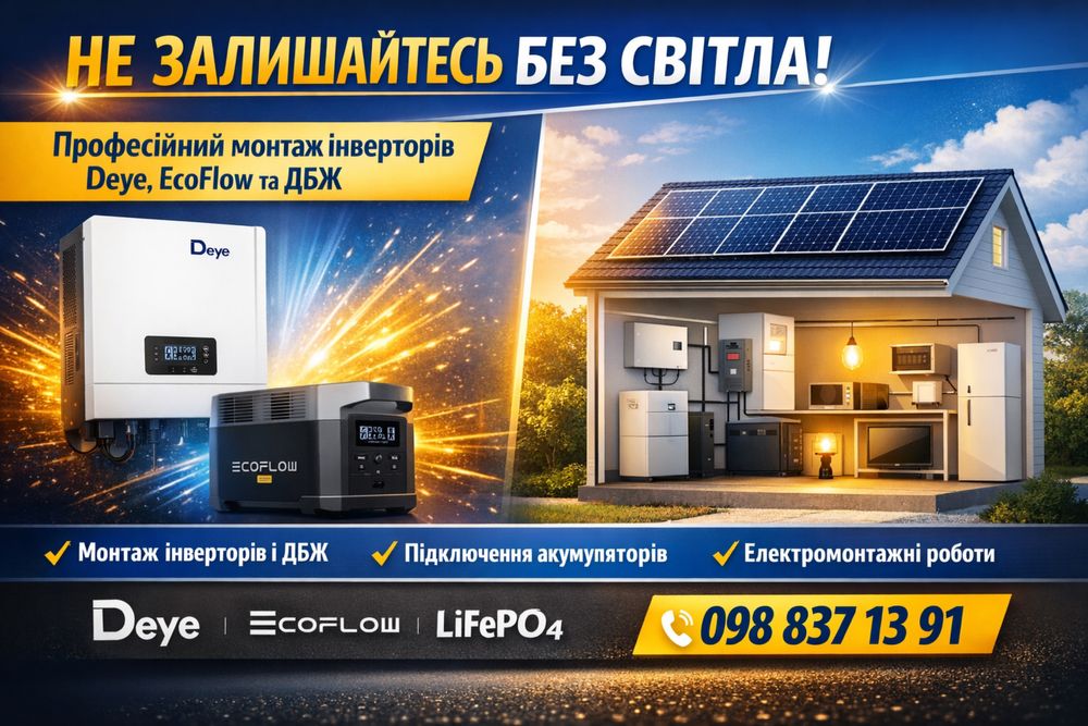 Підключеня Установка ДБЖ ИБП Інверторів Систем Зберігання Енергії