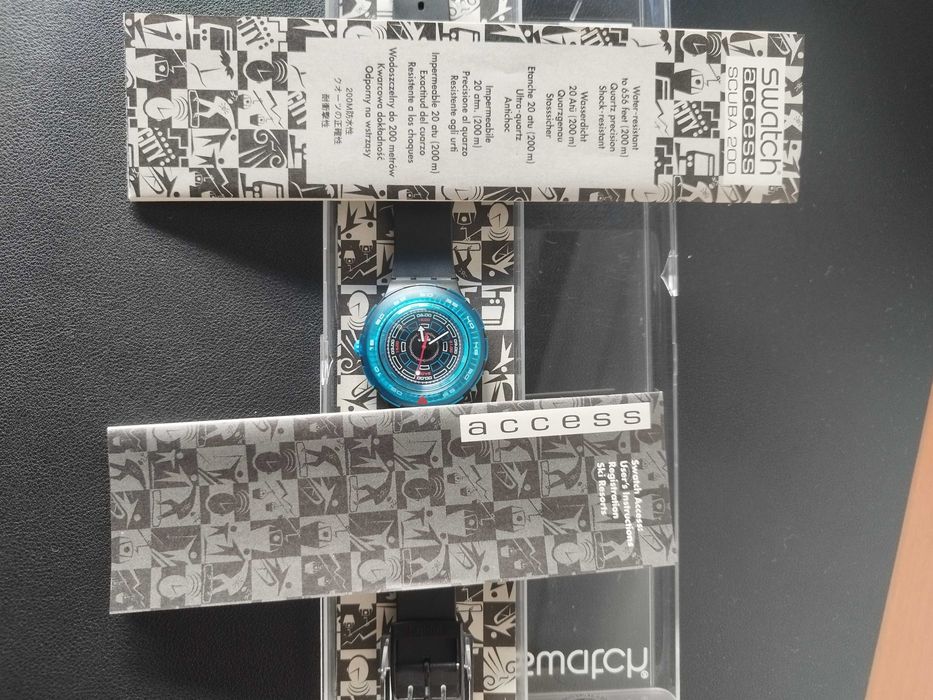 Relógio de pulso Swatch Scuba 200 Snowpass Shock