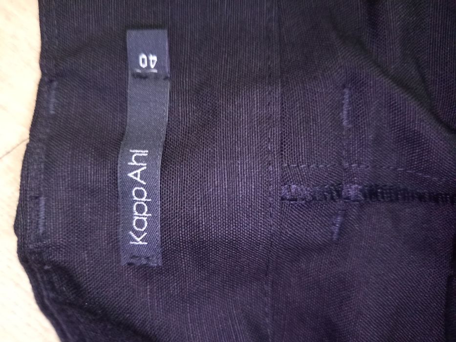 Lniane spodnie bermudy 40